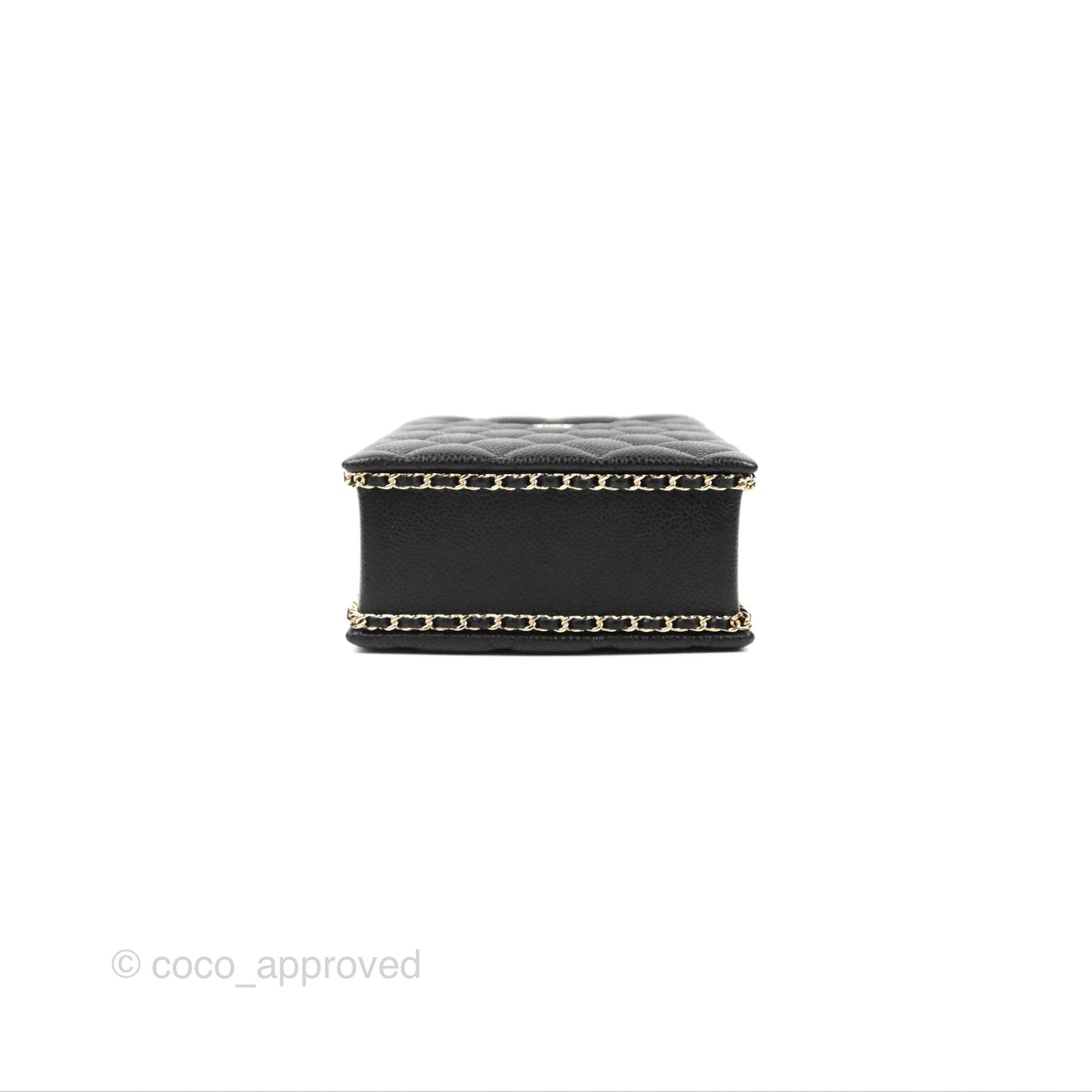 Chanel Evening Bag Black Caviar Gold Hardware 22S