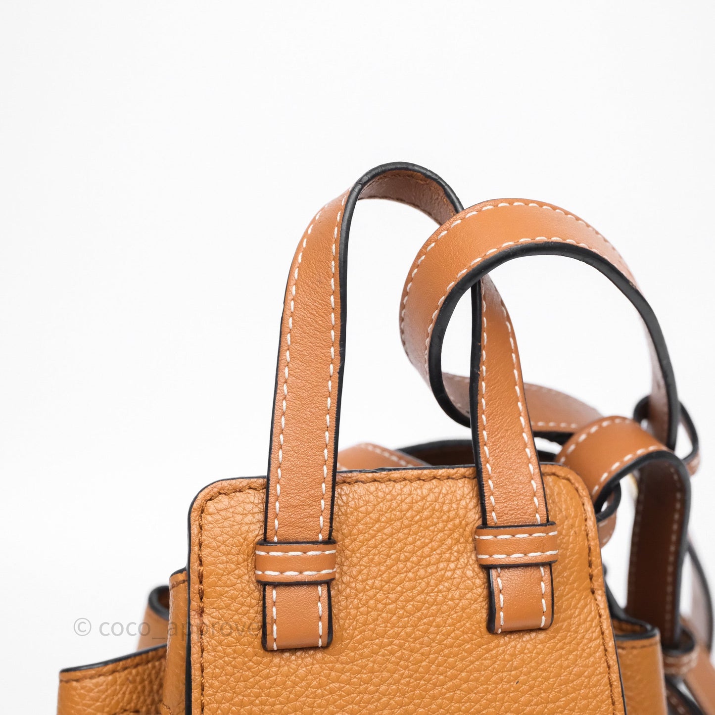 Loewe Mini Hammock Drawstring Tan Calfskin