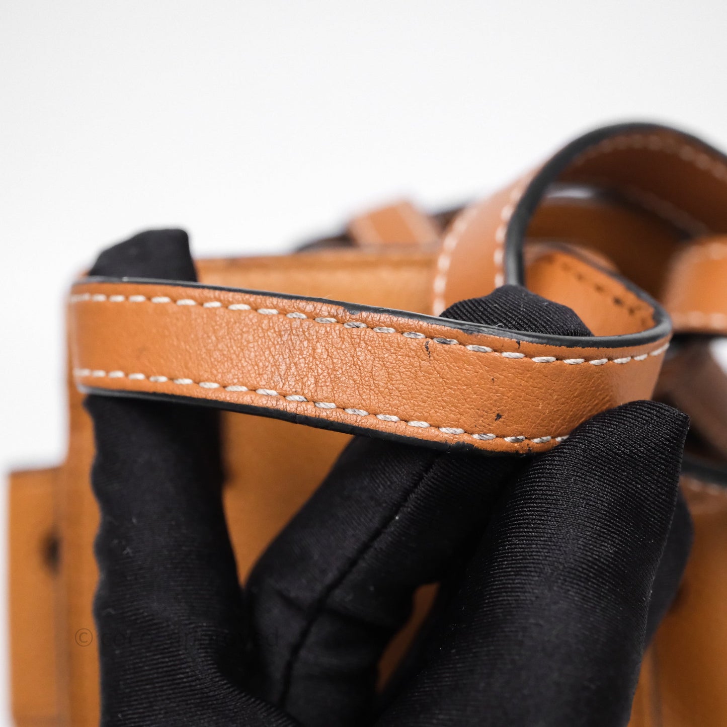 Loewe Mini Hammock Drawstring Tan Calfskin