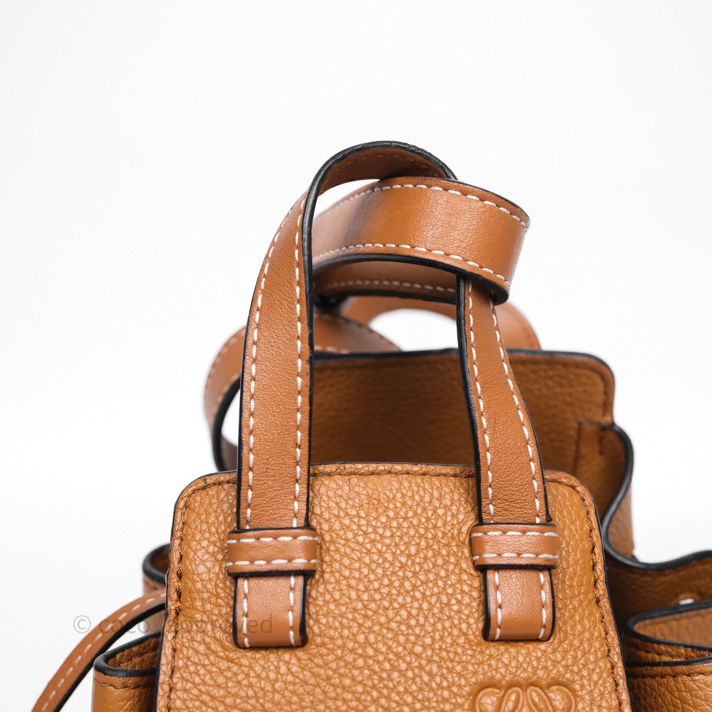Loewe Mini Hammock Drawstring Tan Calfskin