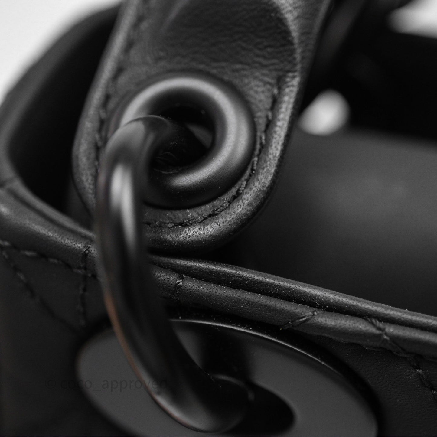 Christian Dior Mini Lady Dior Ultra Matte Black Cannage Calfskin
