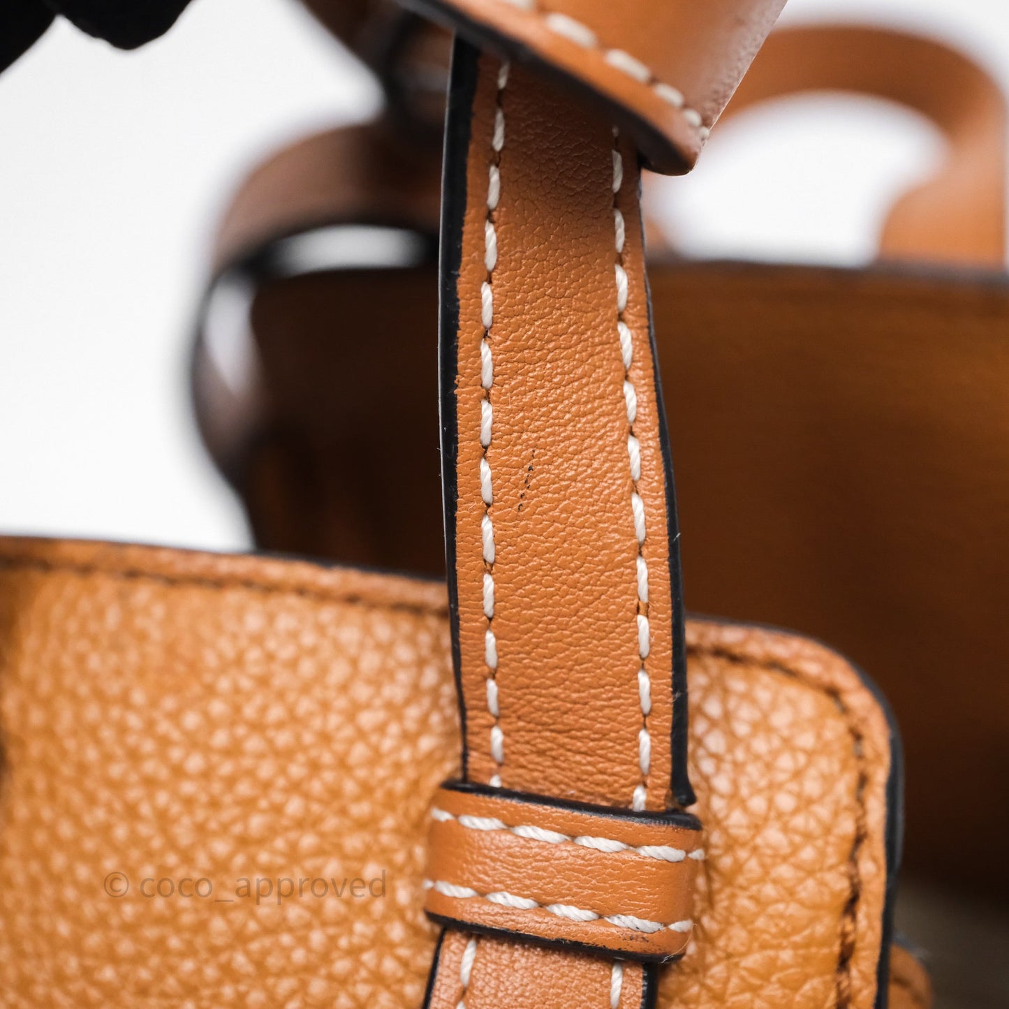 Loewe Mini Hammock Drawstring Tan Calfskin