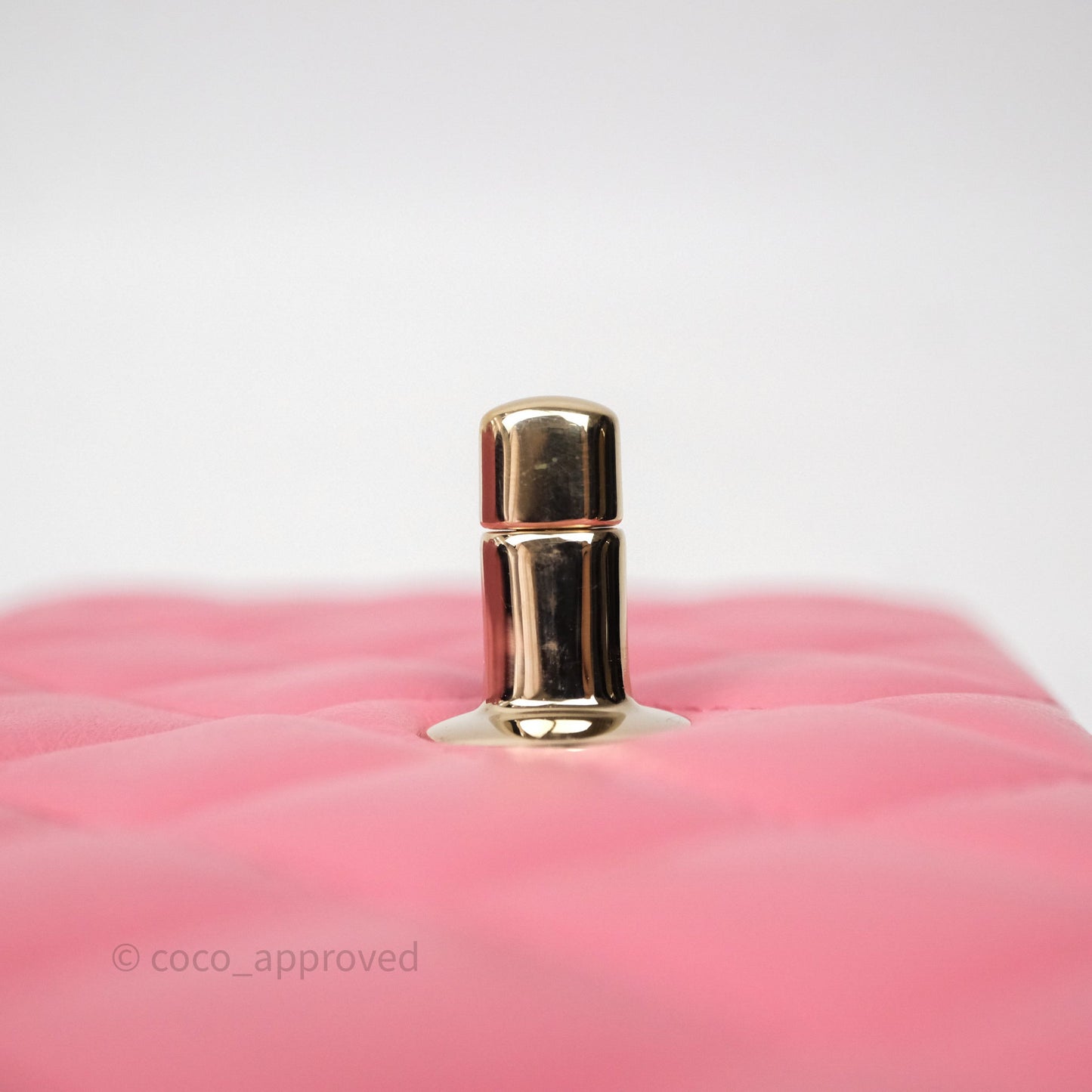 Chanel Top Handle Mini Rectangular Flap Pink Lambskin Gold Hardware