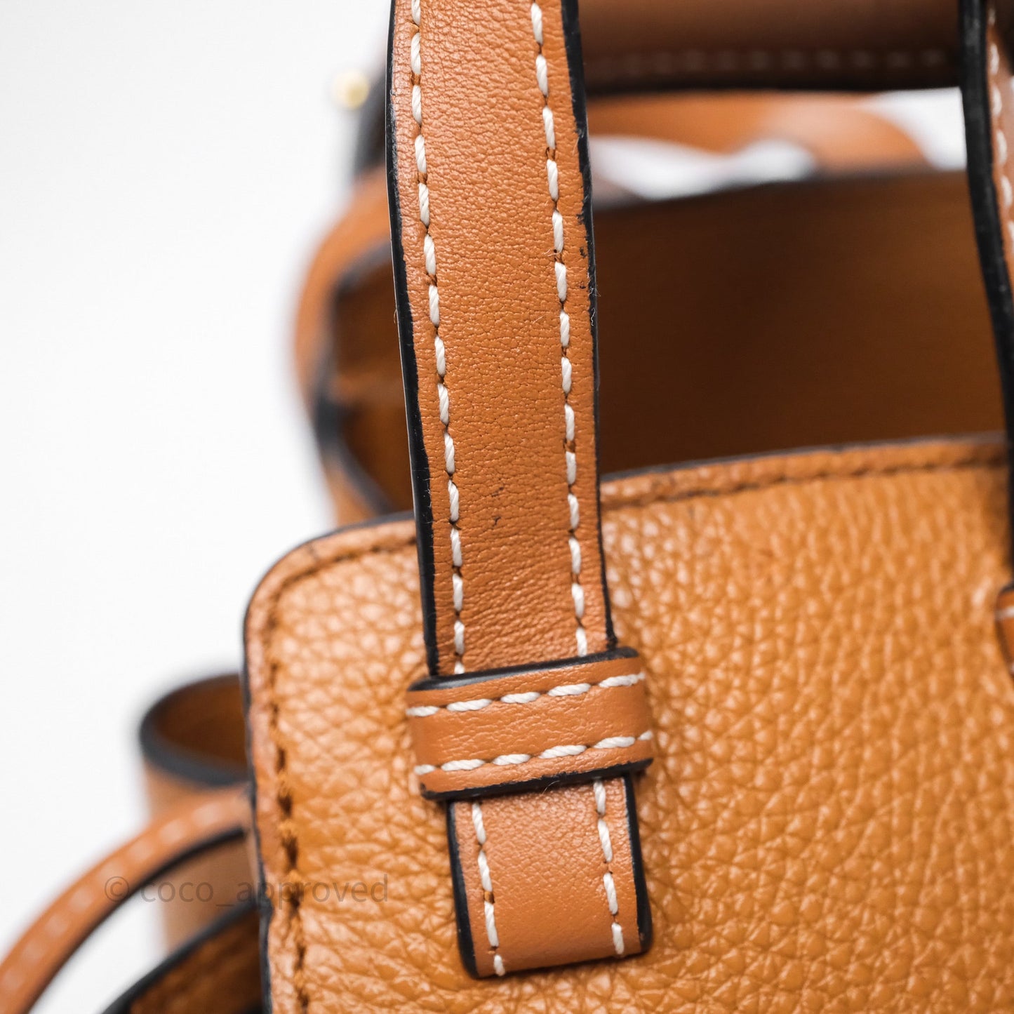Loewe Mini Hammock Drawstring Tan Calfskin