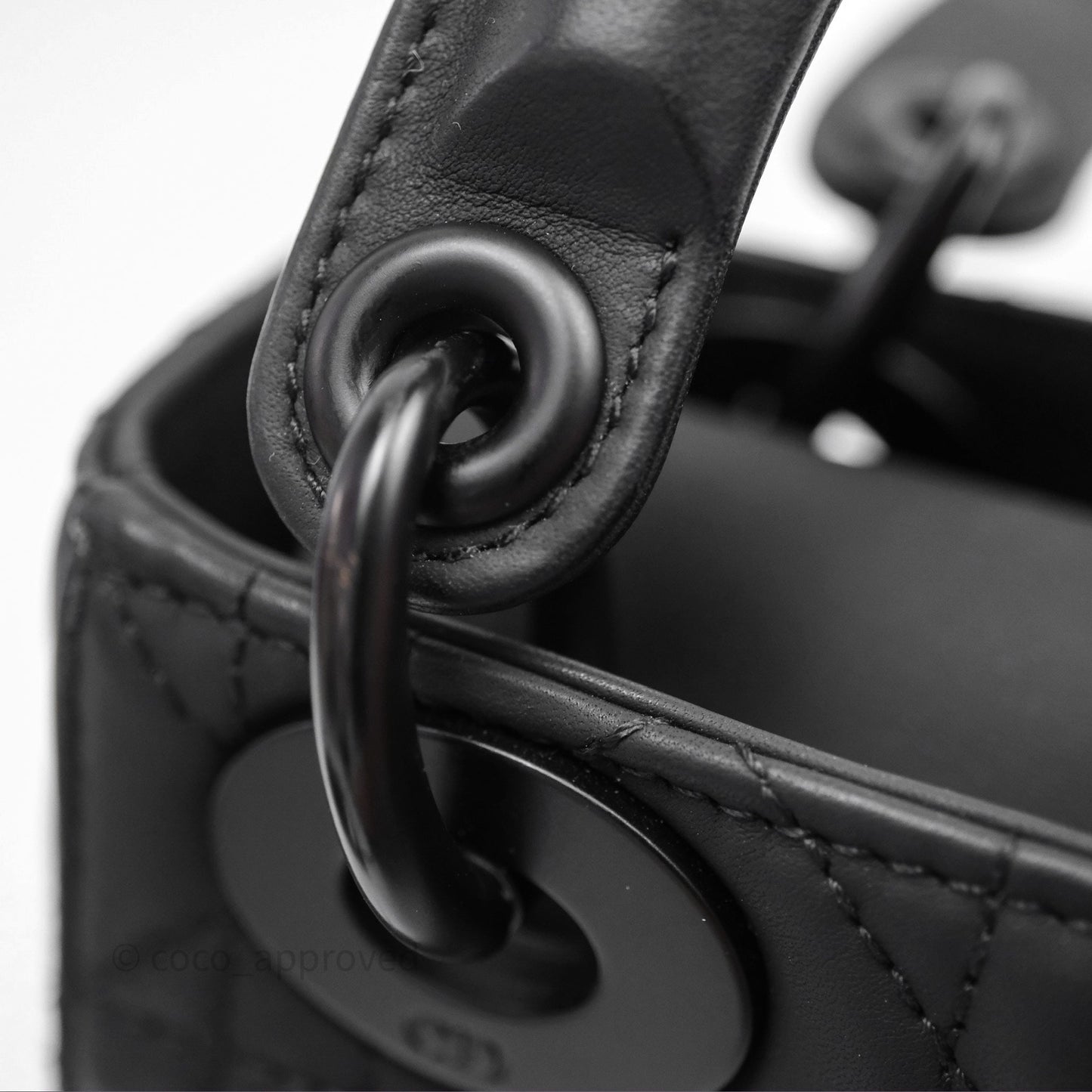Christian Dior Mini Lady Dior Ultra Matte Black Cannage Calfskin