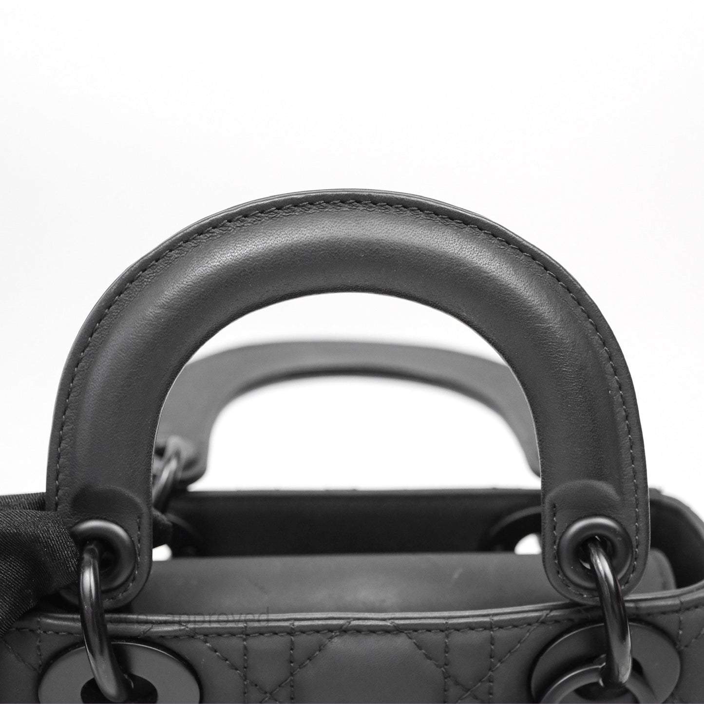 Christian Dior Mini Lady Dior Ultra Matte Black Cannage Calfskin
