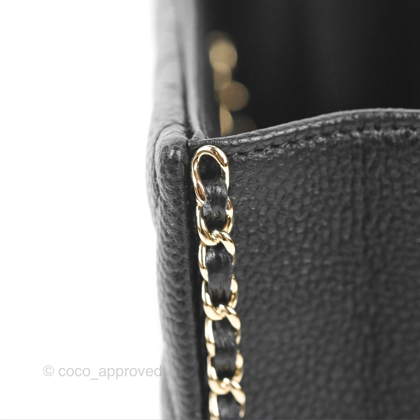 Chanel Evening Bag Black Caviar Gold Hardware 22S