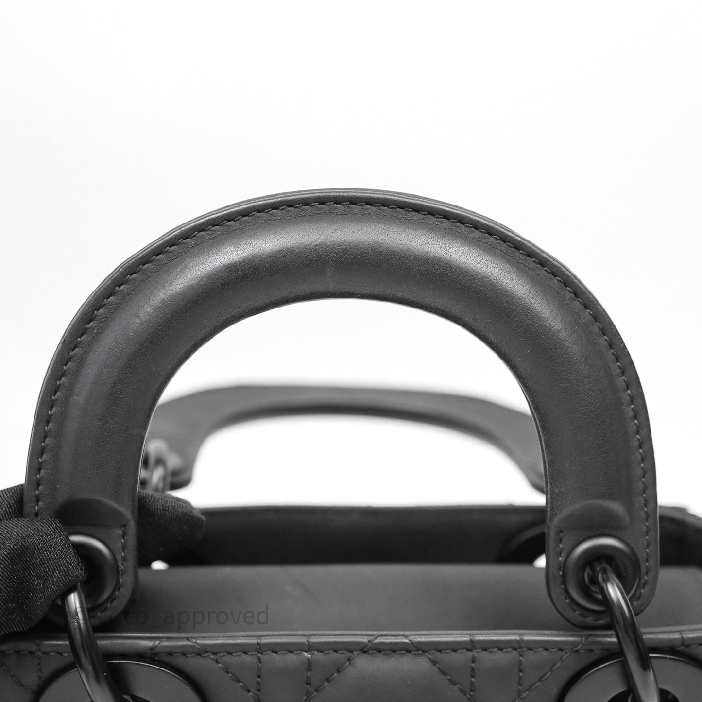Christian Dior Mini Lady Dior Ultra Matte Black Cannage Calfskin