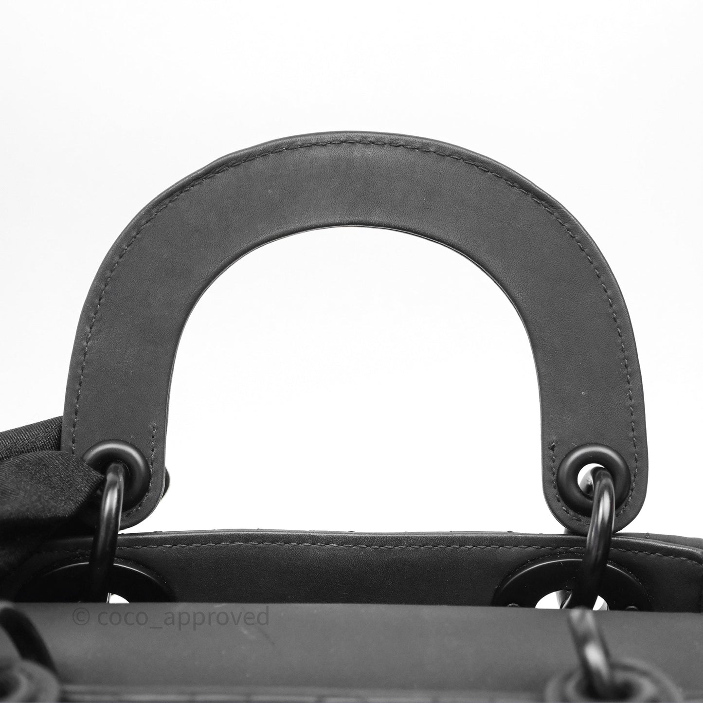 Christian Dior Mini Lady Dior Ultra Matte Black Cannage Calfskin