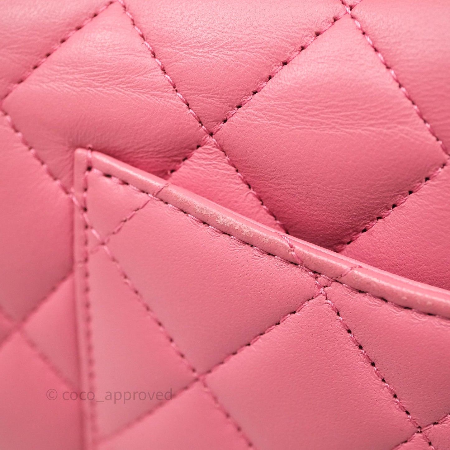 Chanel Top Handle Mini Rectangular Flap Pink Lambskin Gold Hardware