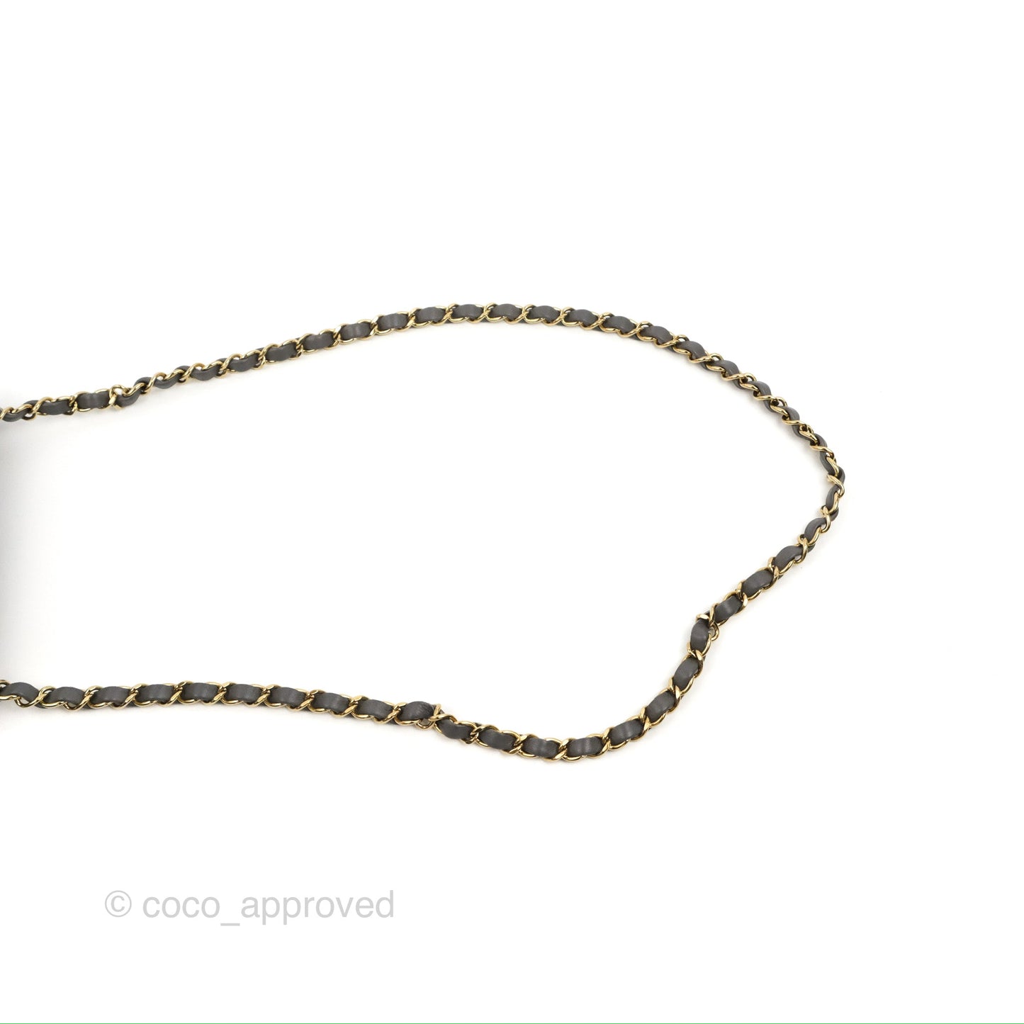 Chanel Quilted Mini Square Grey Lambskin Gold Hardware