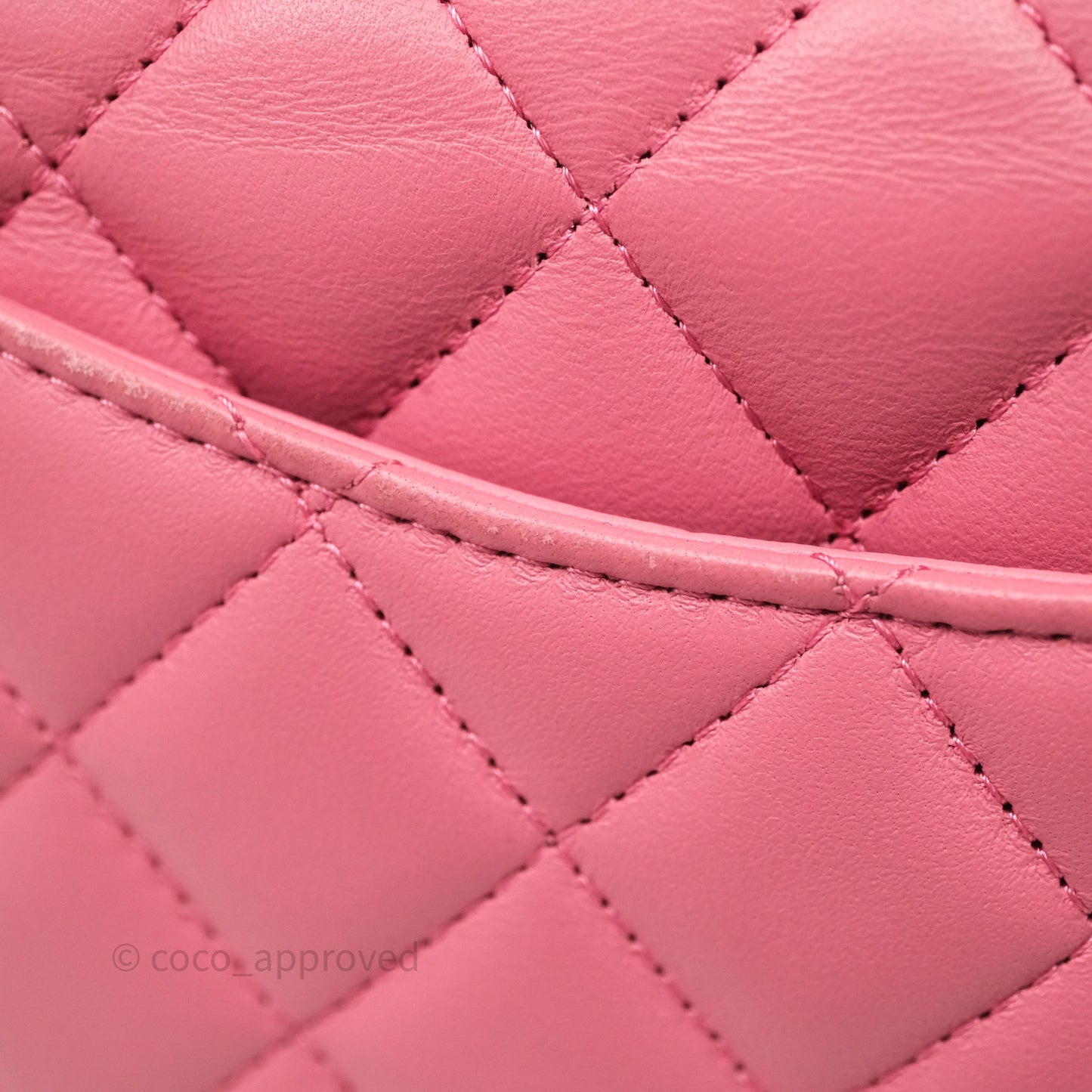 Chanel Top Handle Mini Rectangular Flap Pink Lambskin Gold Hardware