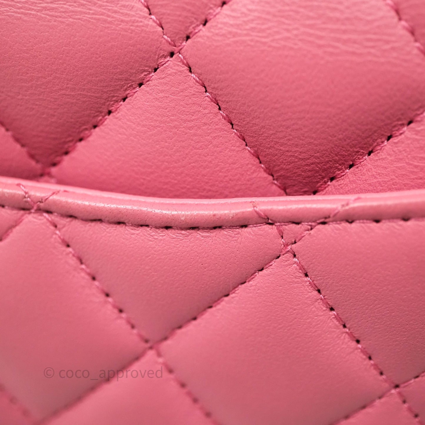 Chanel Top Handle Mini Rectangular Flap Pink Lambskin Gold Hardware