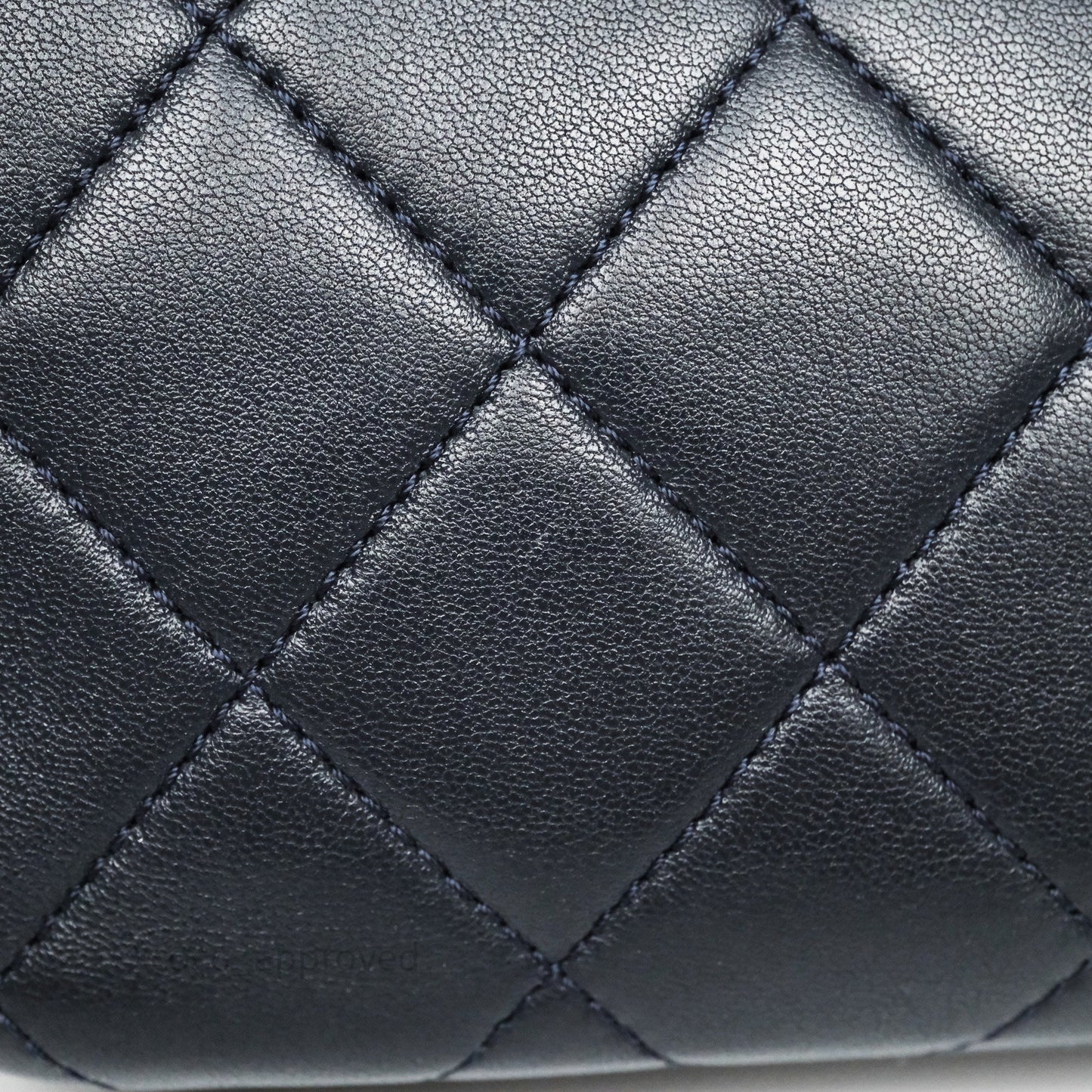 Chanel Quilted Entwined Chain Bag Navy Lambskin Aged Gold Hardware 21P