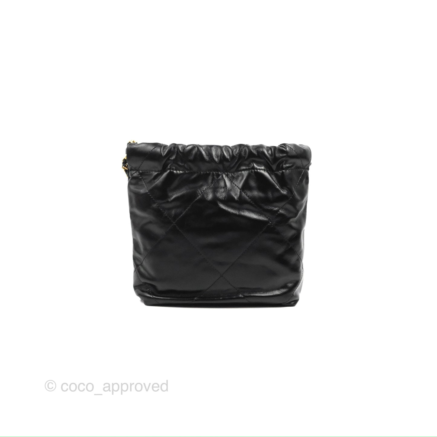 Chanel 22 Mini Bag Black Crumpled Calfskin