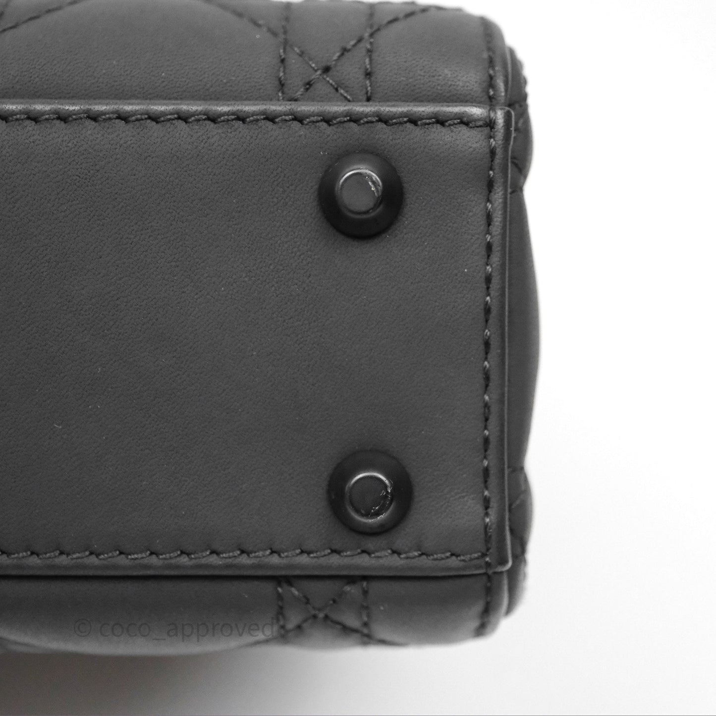 Christian Dior Mini Lady Dior Ultra Matte Black Cannage Calfskin