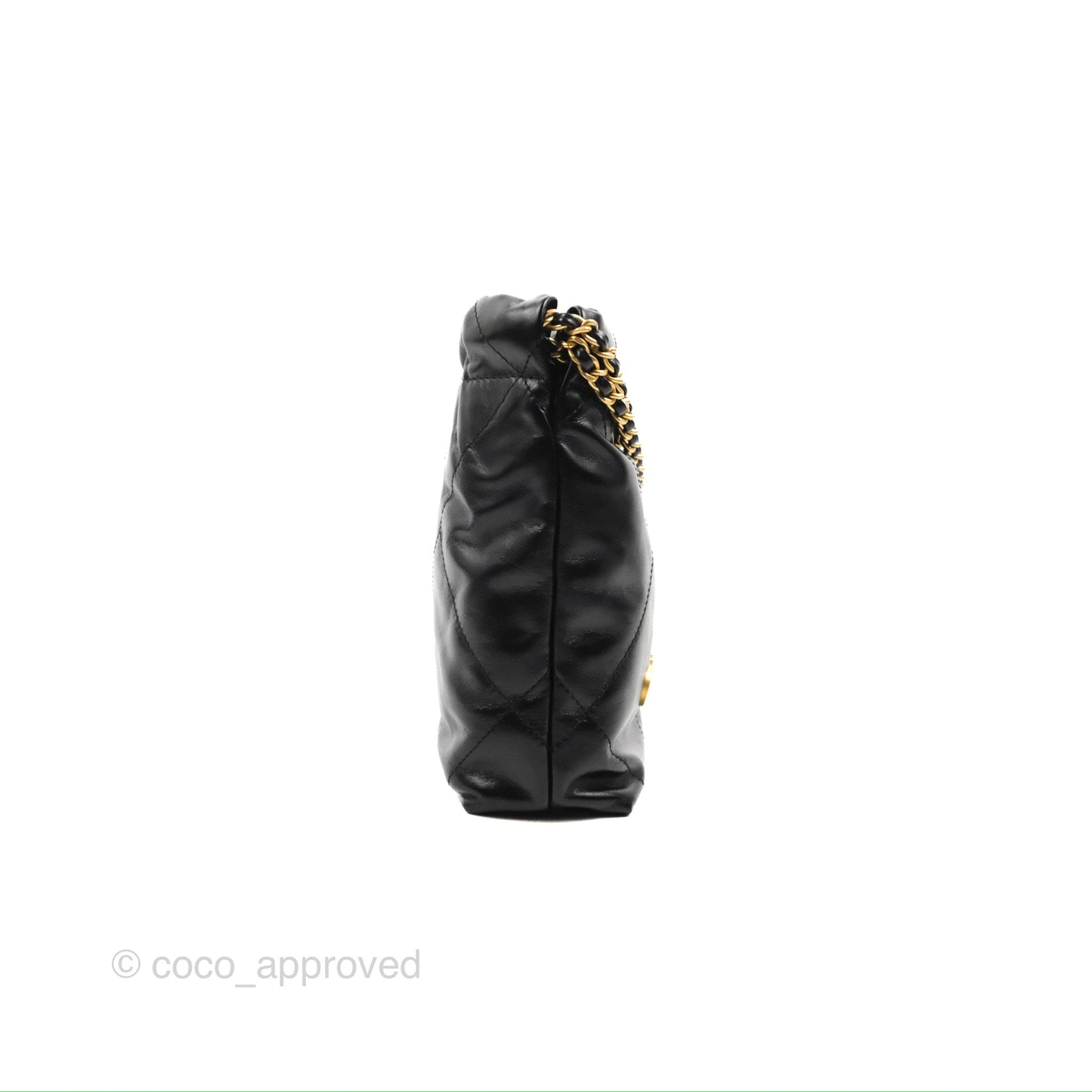 Chanel 22 Mini Bag Black Crumpled Calfskin