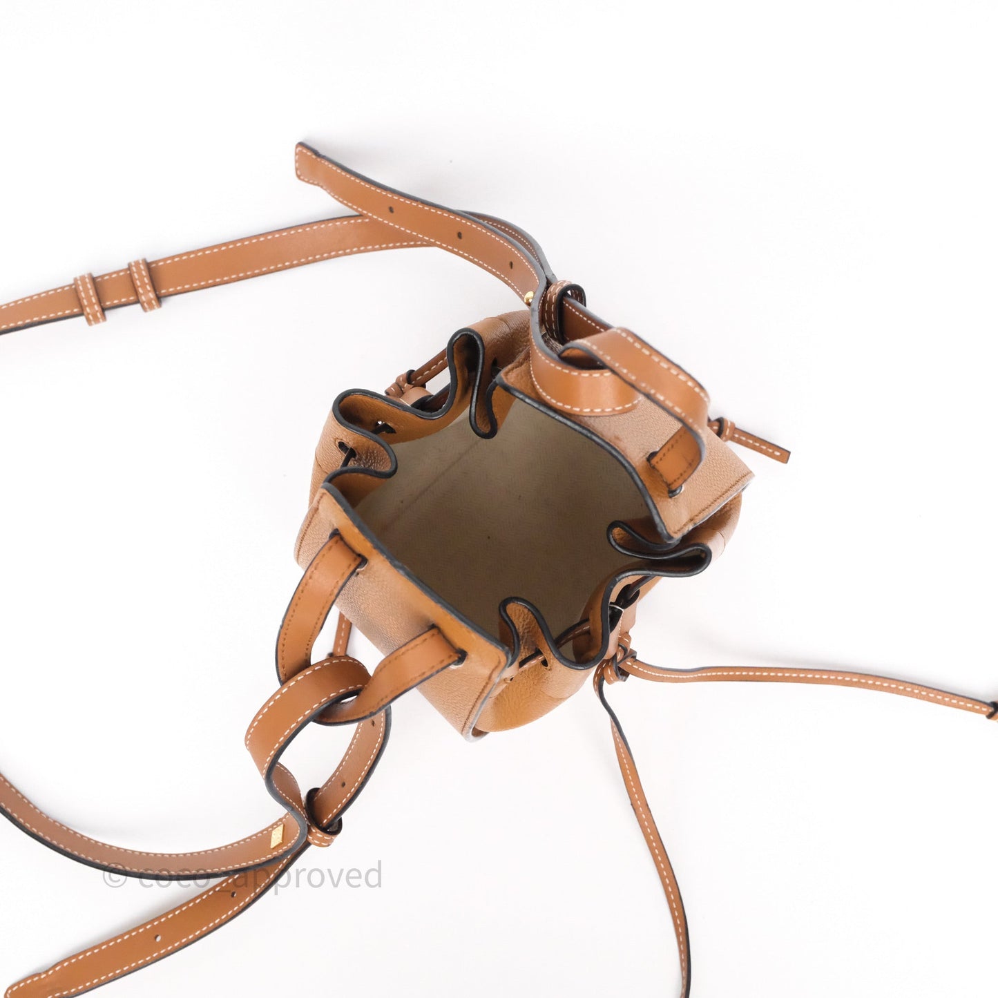 Loewe Mini Hammock Drawstring Tan Calfskin