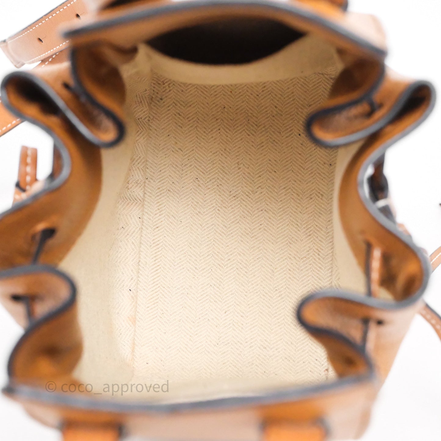 Loewe Mini Hammock Drawstring Tan Calfskin
