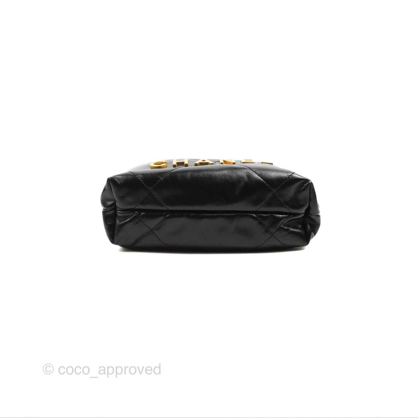 Chanel 22 Mini Bag Black Crumpled Calfskin