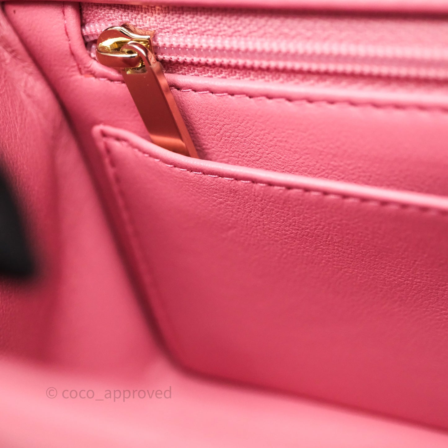 Chanel Top Handle Mini Rectangular Flap Pink Lambskin Gold Hardware