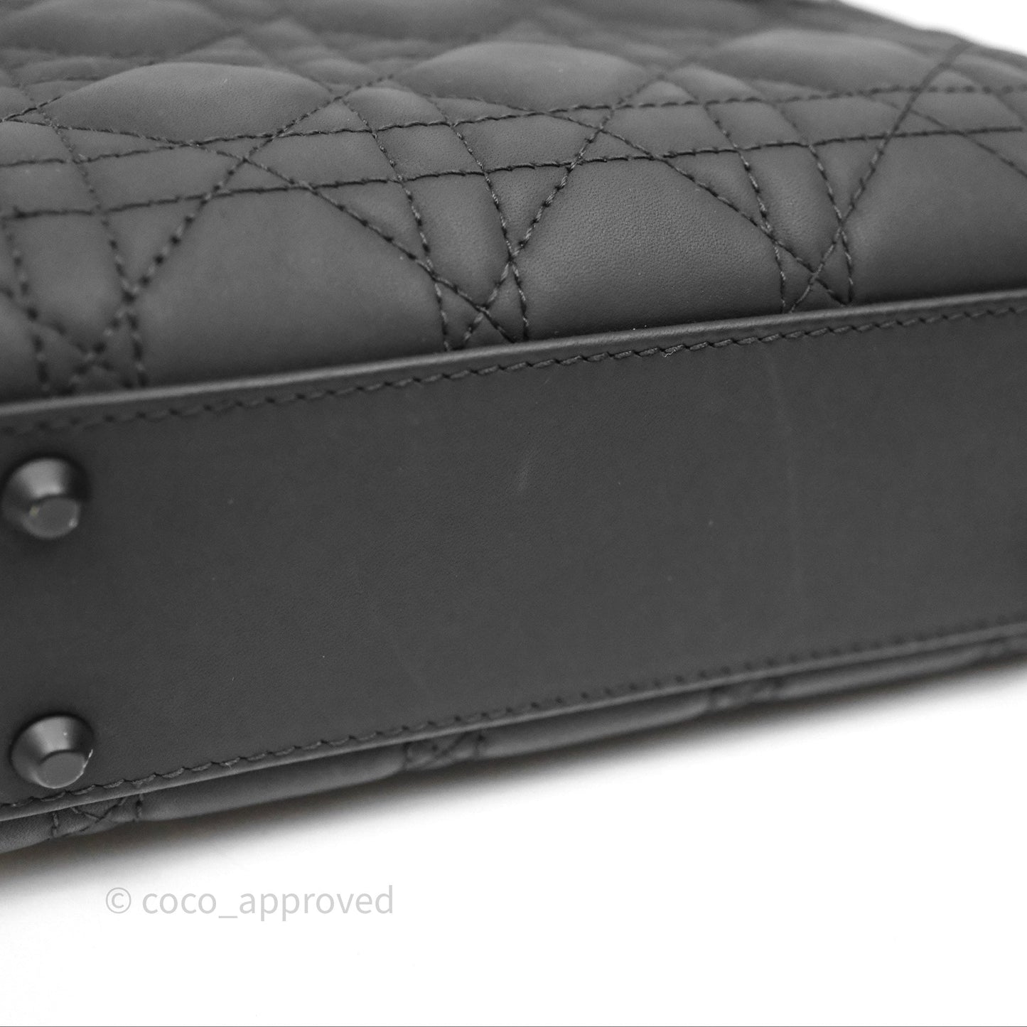 Christian Dior Mini Lady Dior Ultra Matte Black Cannage Calfskin
