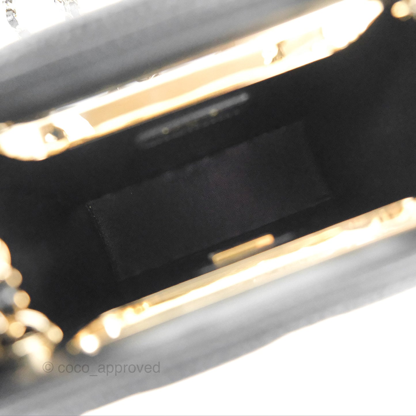 Chanel Evening Bag Black Caviar Gold Hardware 22S