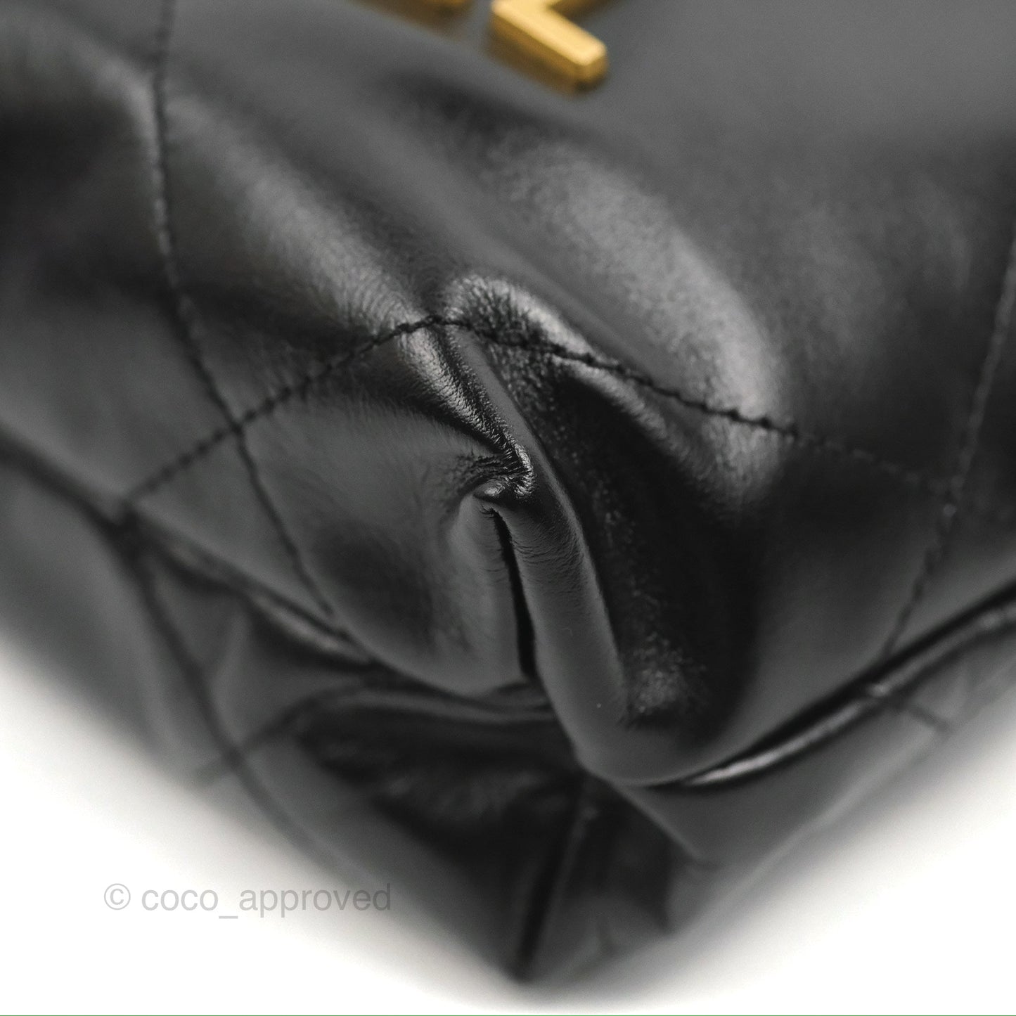 Chanel 22 Mini Bag Black Crumpled Calfskin