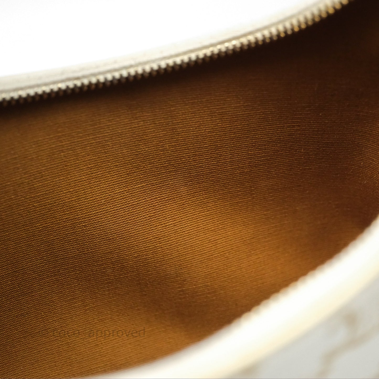 Celine Ava Bag In Triomphe Canvas Calfskin White