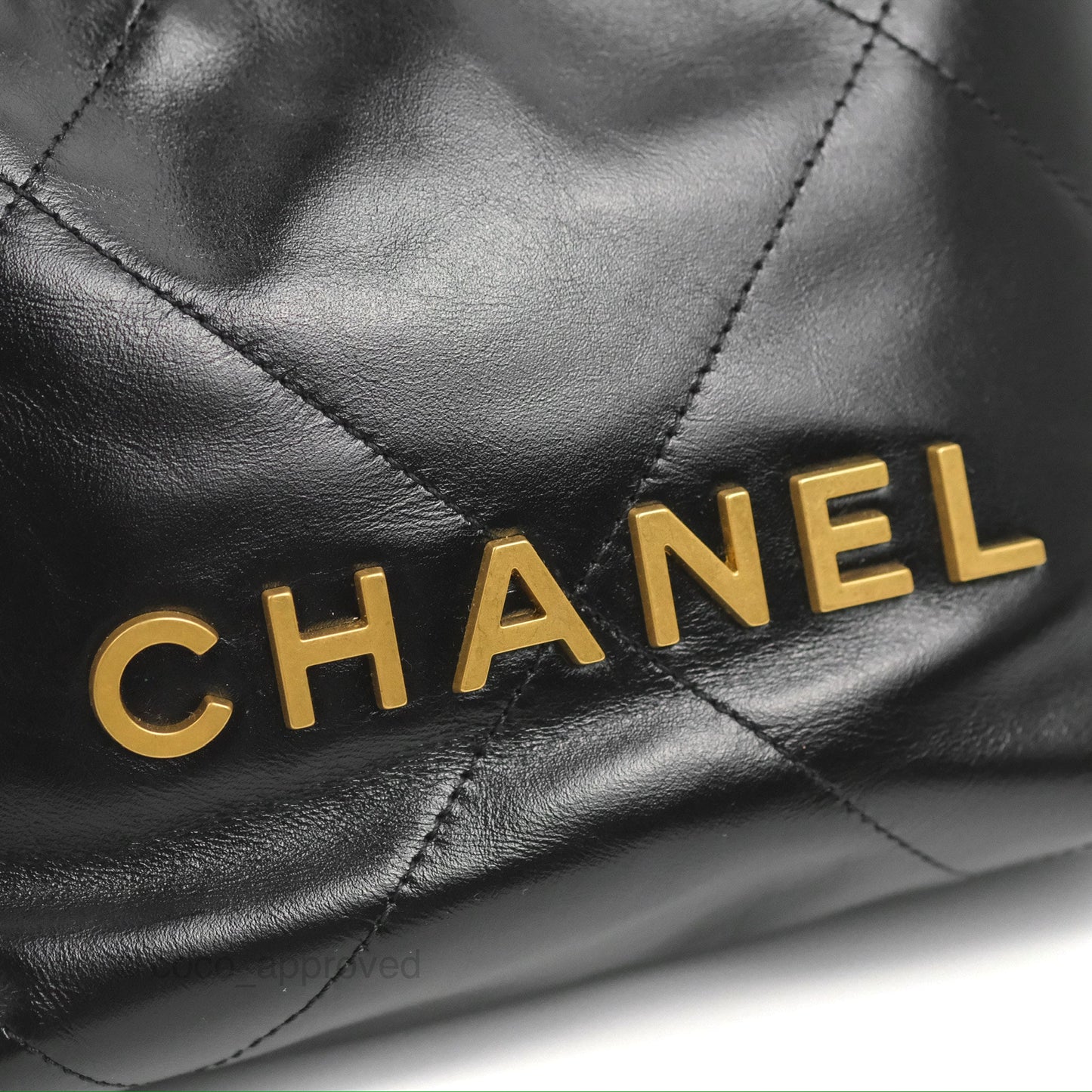 Chanel 22 Mini Bag Black Crumpled Calfskin