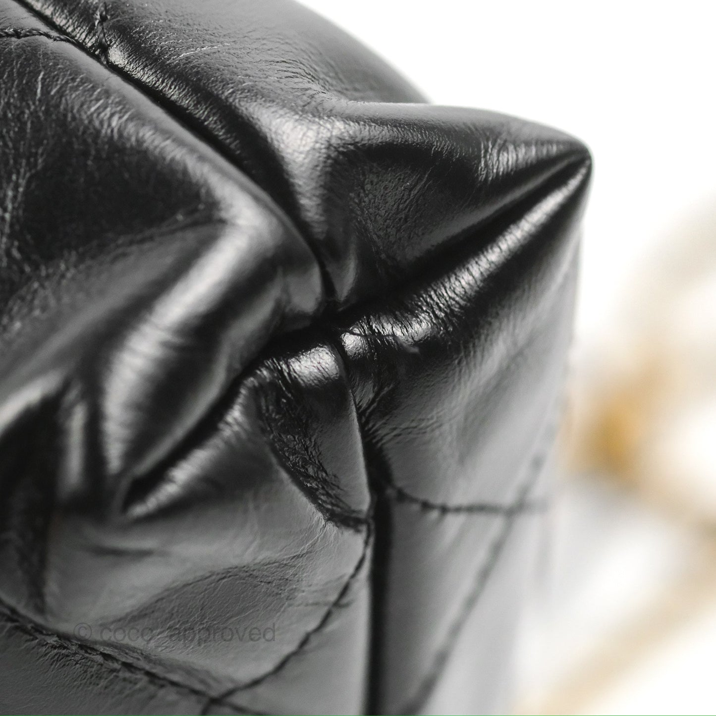 Chanel 22 Mini Bag Black Crumpled Calfskin