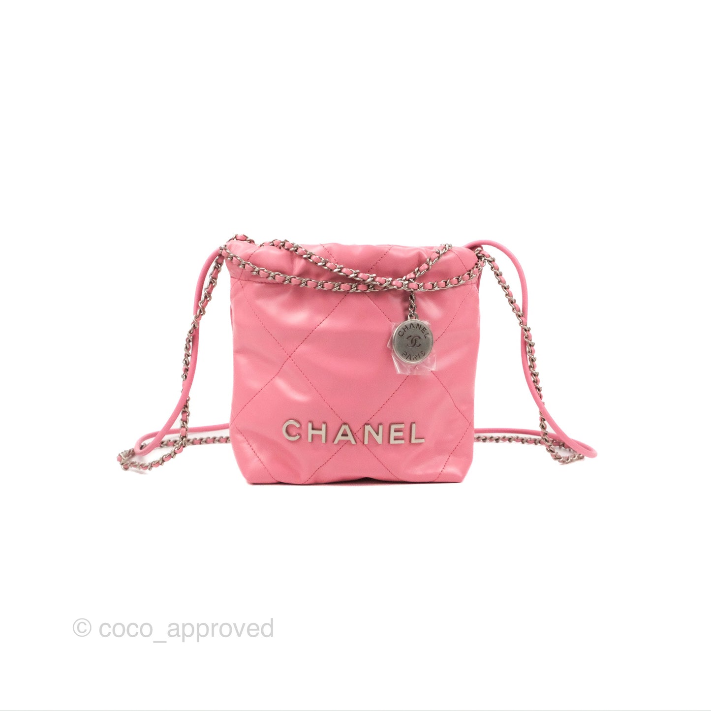 Chanel 22 Mini Bag Pink Crumpled Calfskin