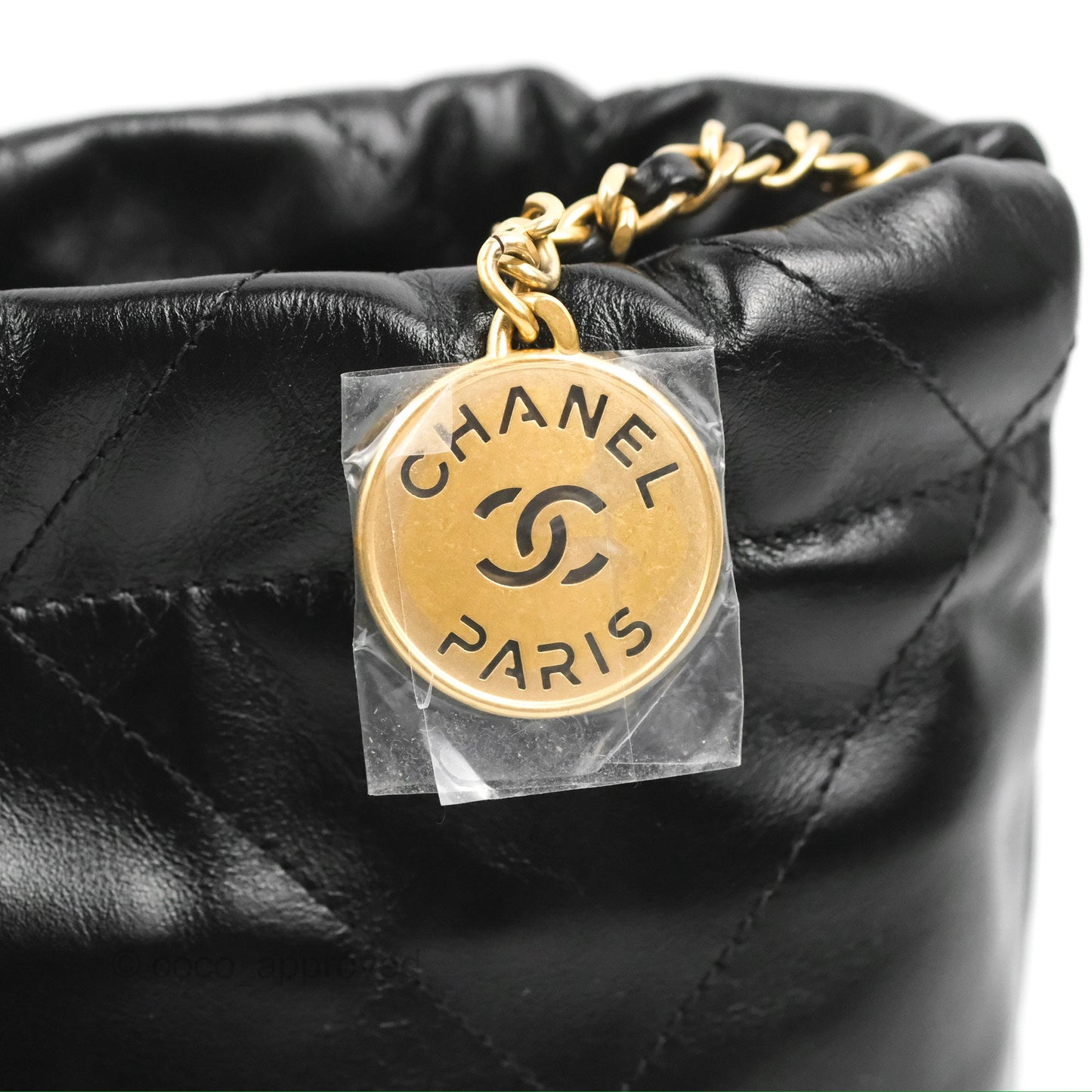 Chanel 22 Mini Bag Black Crumpled Calfskin