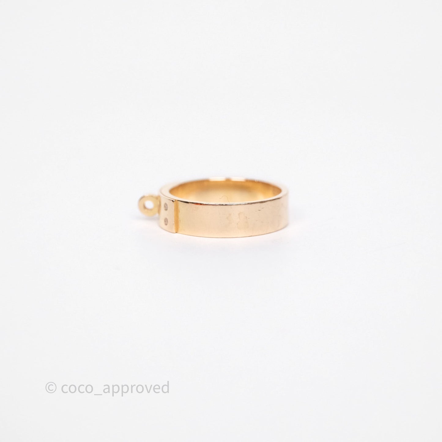 Hermès Kelly Ring Small Model Rose Gold Diamonds Size 52