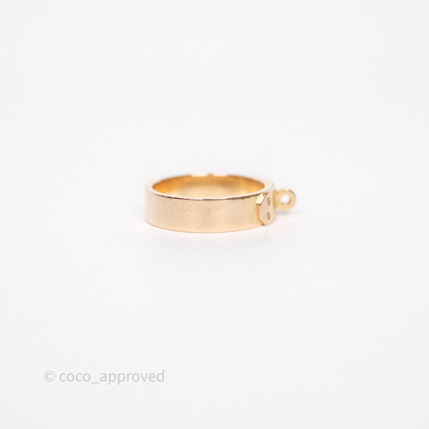 Hermès Kelly Ring Small Model Rose Gold Diamonds Size 52