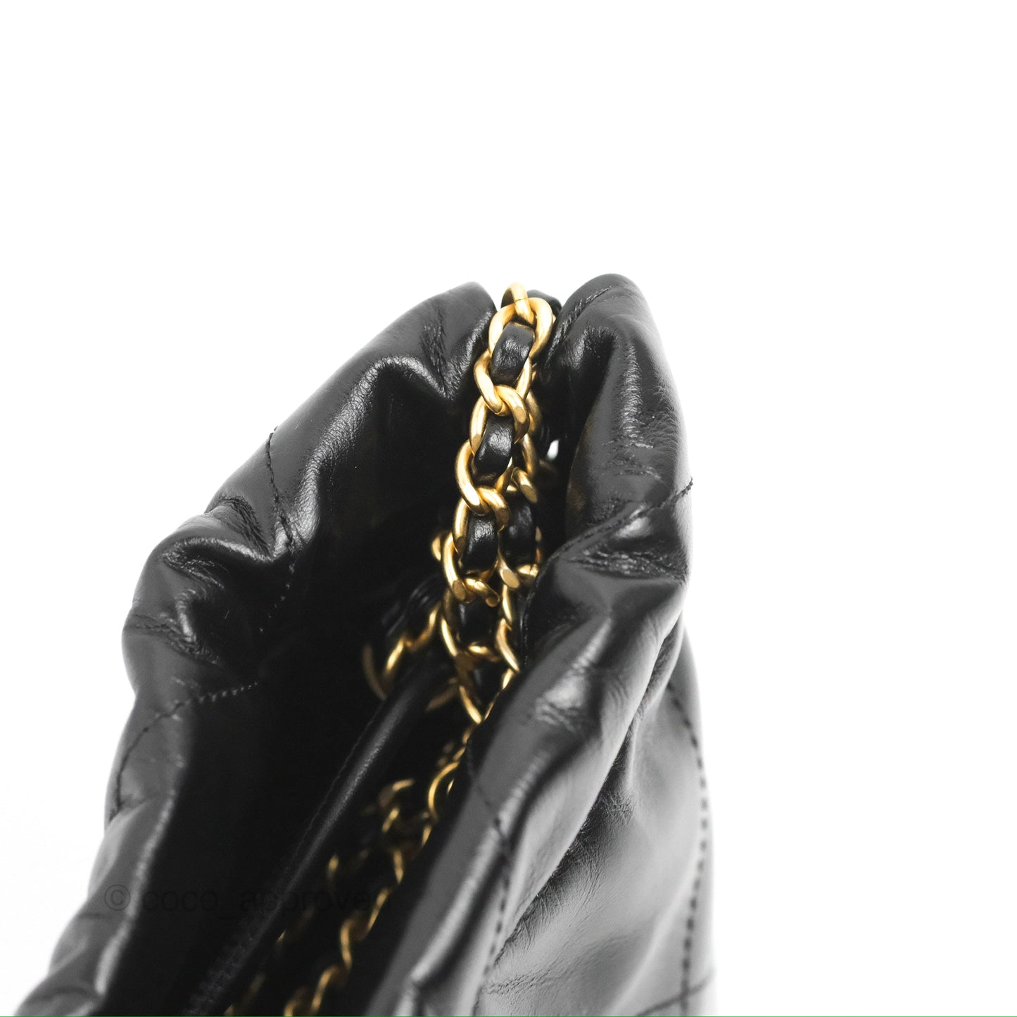 Chanel 22 Mini Bag Black Crumpled Calfskin