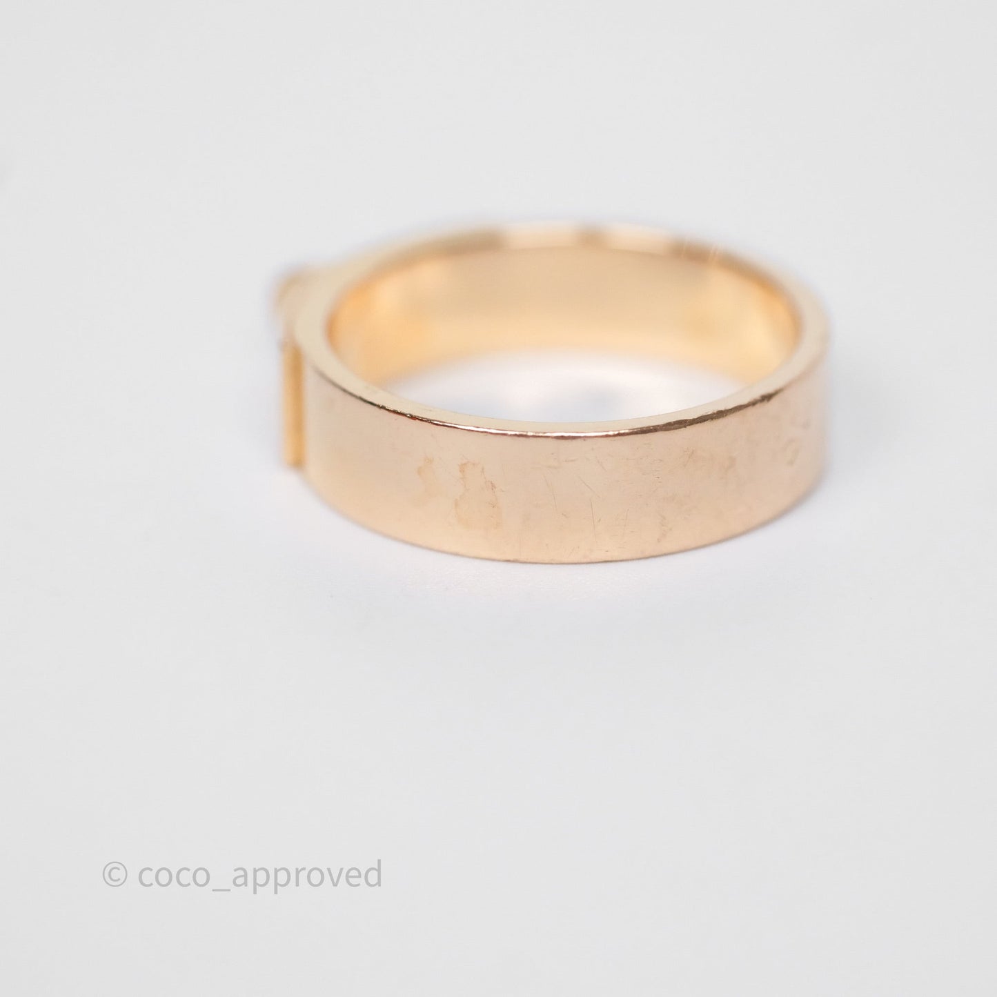 Hermès Kelly Ring Small Model Rose Gold Diamonds Size 52