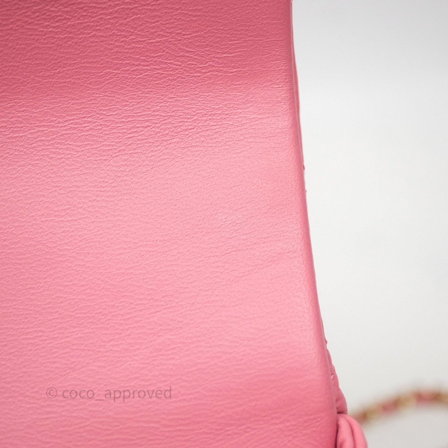 Chanel Top Handle Mini Rectangular Flap Pink Lambskin Gold Hardware