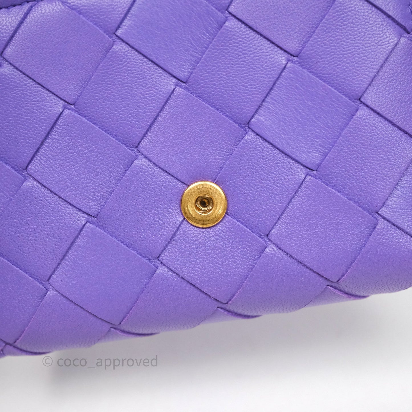 Bottega Veneta Purple Small Intrecciato Tri-Fold Zip Wallet