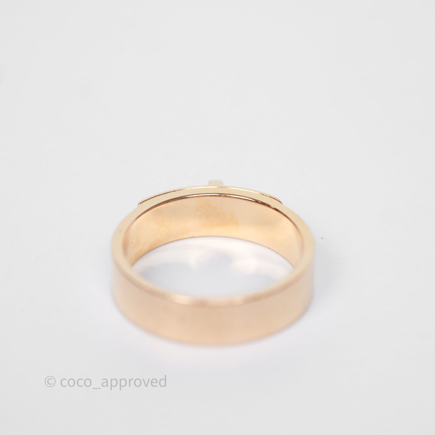 Hermès Kelly Ring Small Model Rose Gold Diamonds Size 52