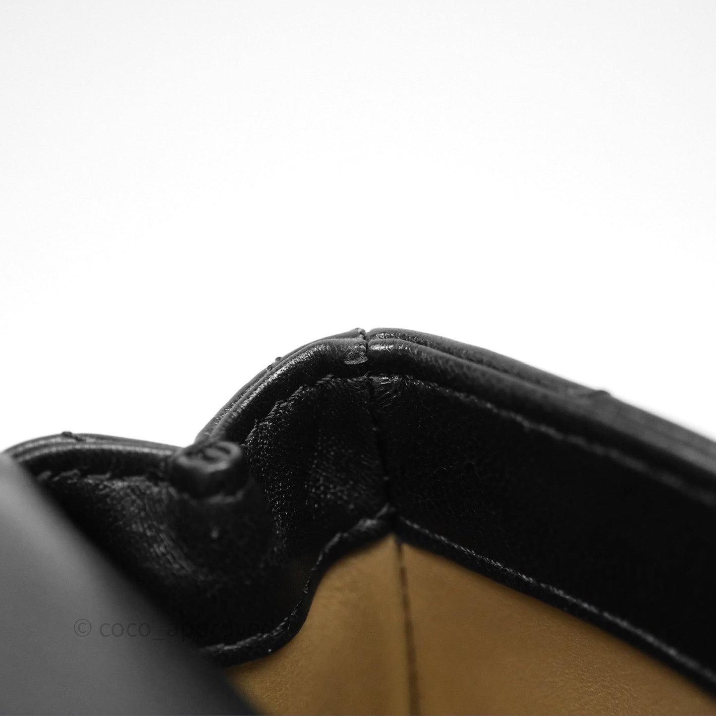 Chanel Mini Flap Bag With Pearl Black Lambskin Aged Gold Hardware