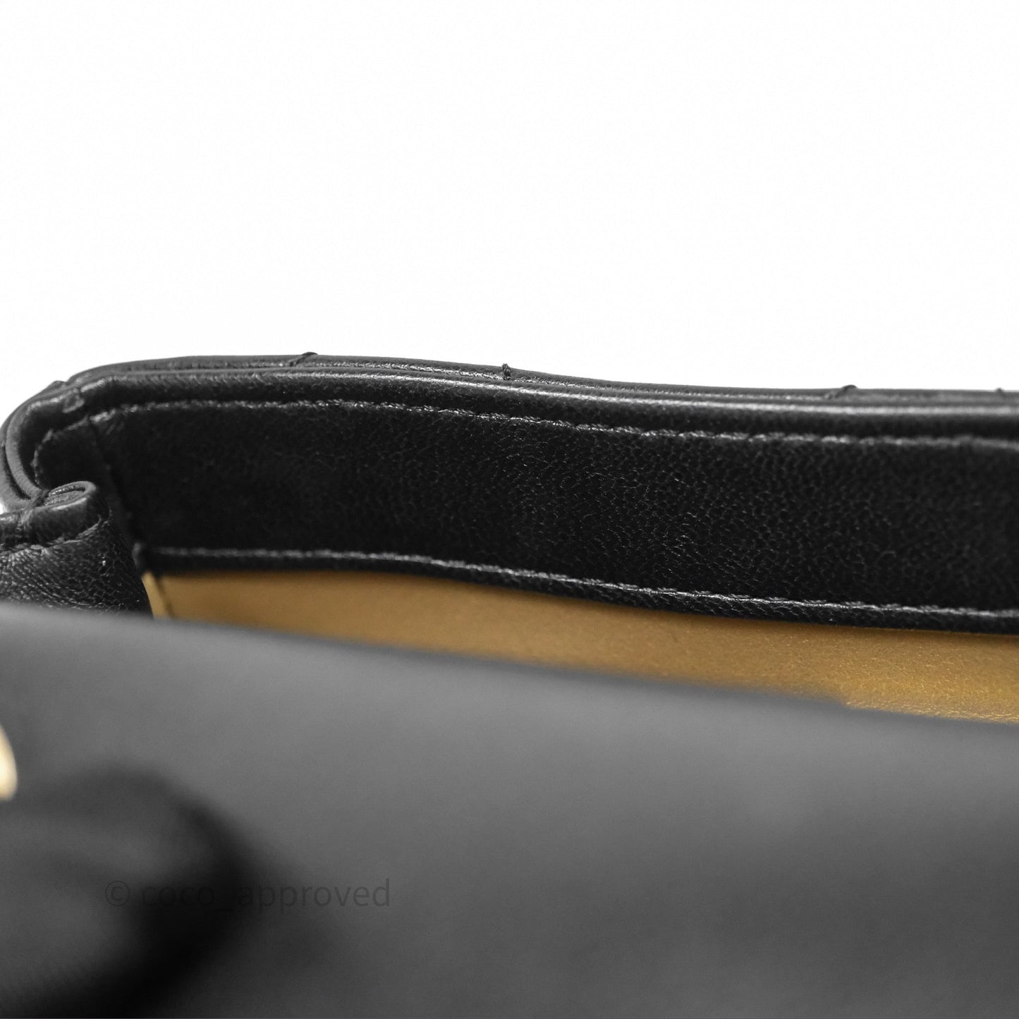 Chanel Mini Flap Bag With Pearl Black Lambskin Aged Gold Hardware