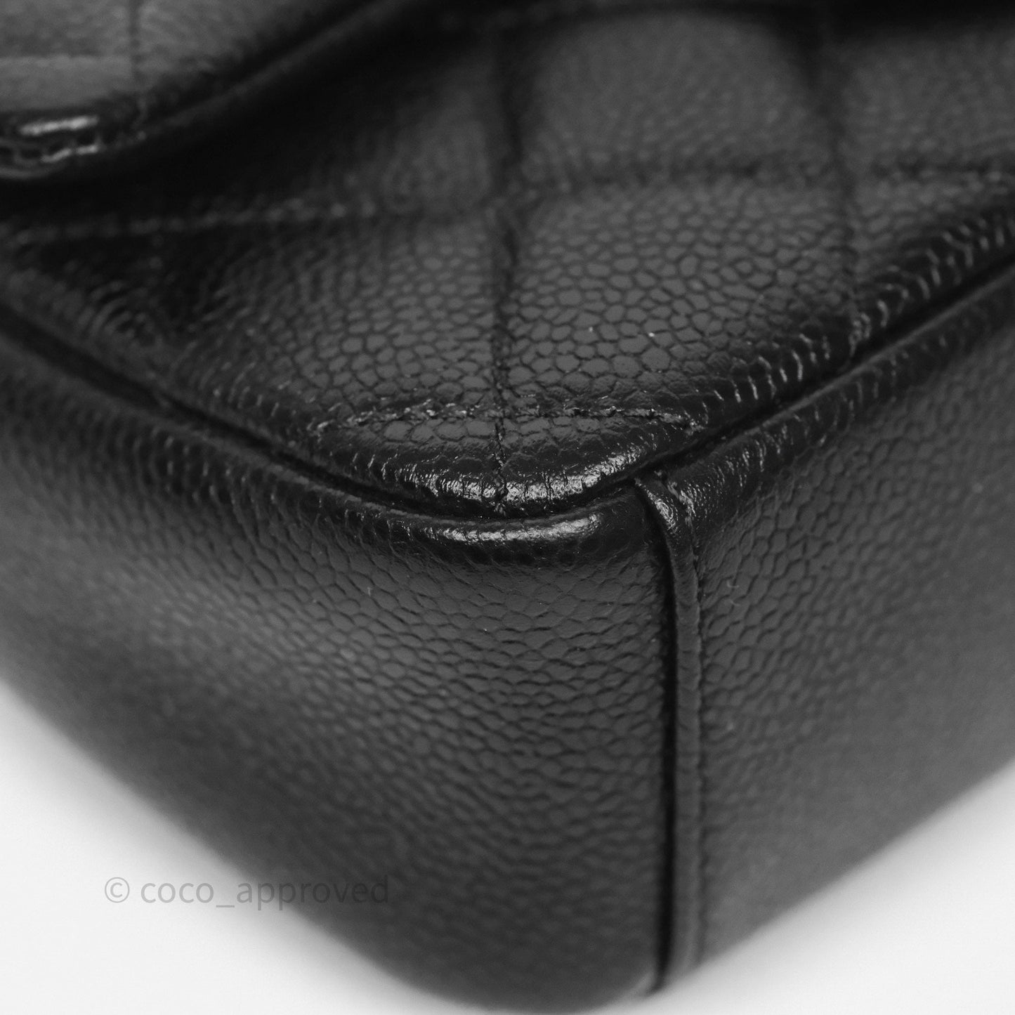 Chanel Mini Flap Bag Coin Charm Soul Chain Black Caviar Aged Gold Hardware