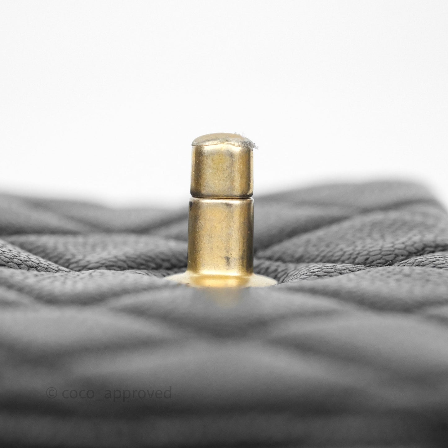 Chanel Mini Flap Bag Coin Charm Soul Chain Black Caviar Aged Gold Hardware