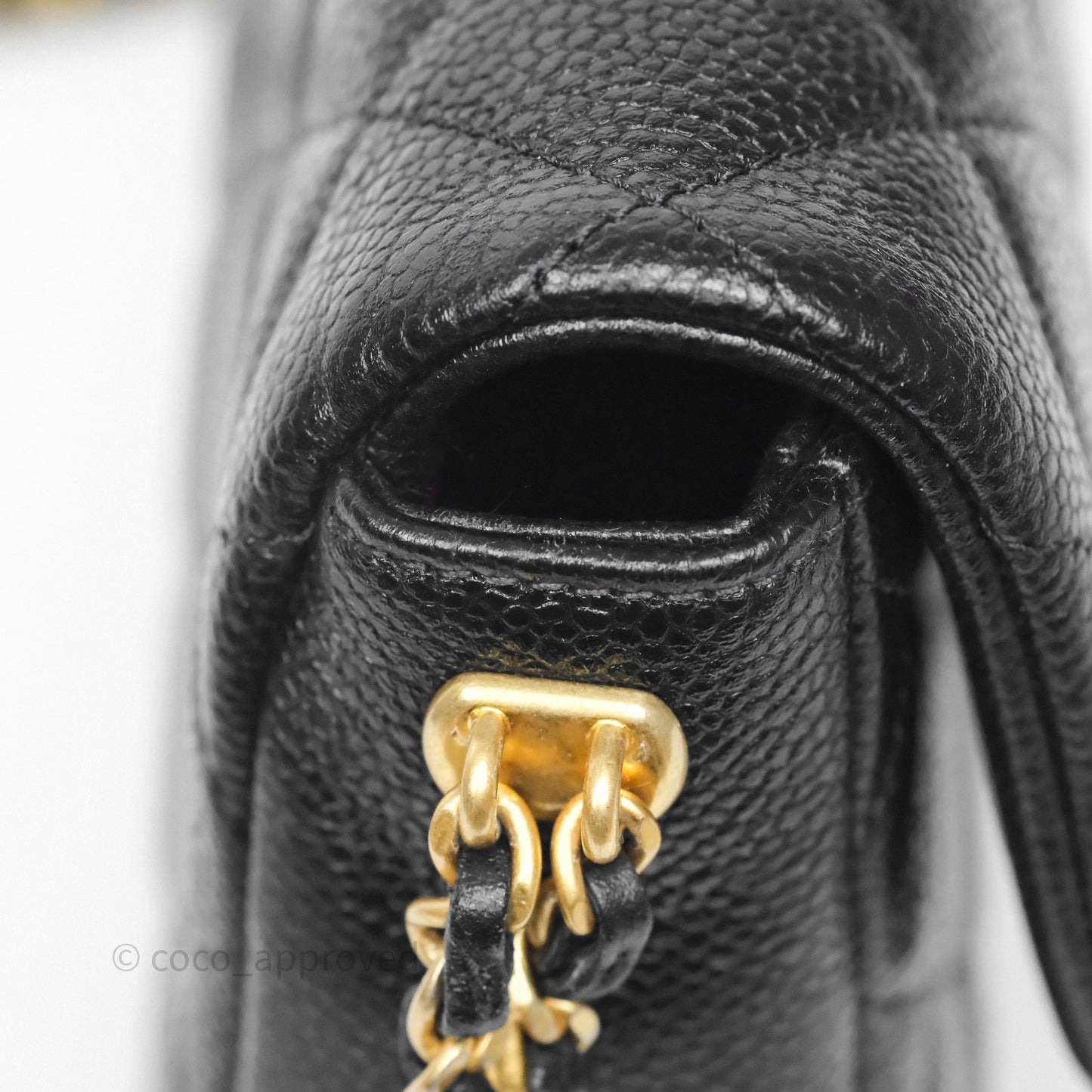 Chanel Mini Flap Bag Coin Charm Soul Chain Black Caviar Aged Gold Hardware