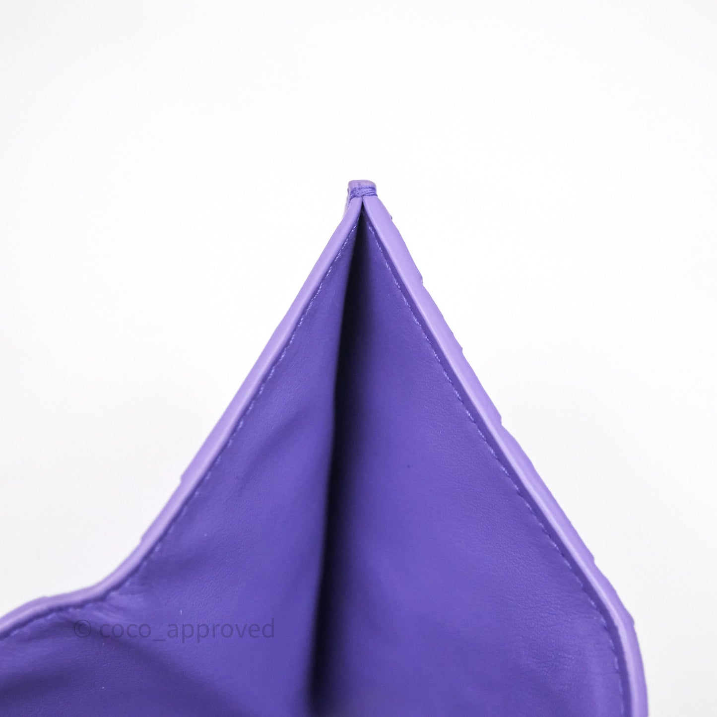 Bottega Veneta Purple Small Intrecciato Tri-Fold Zip Wallet