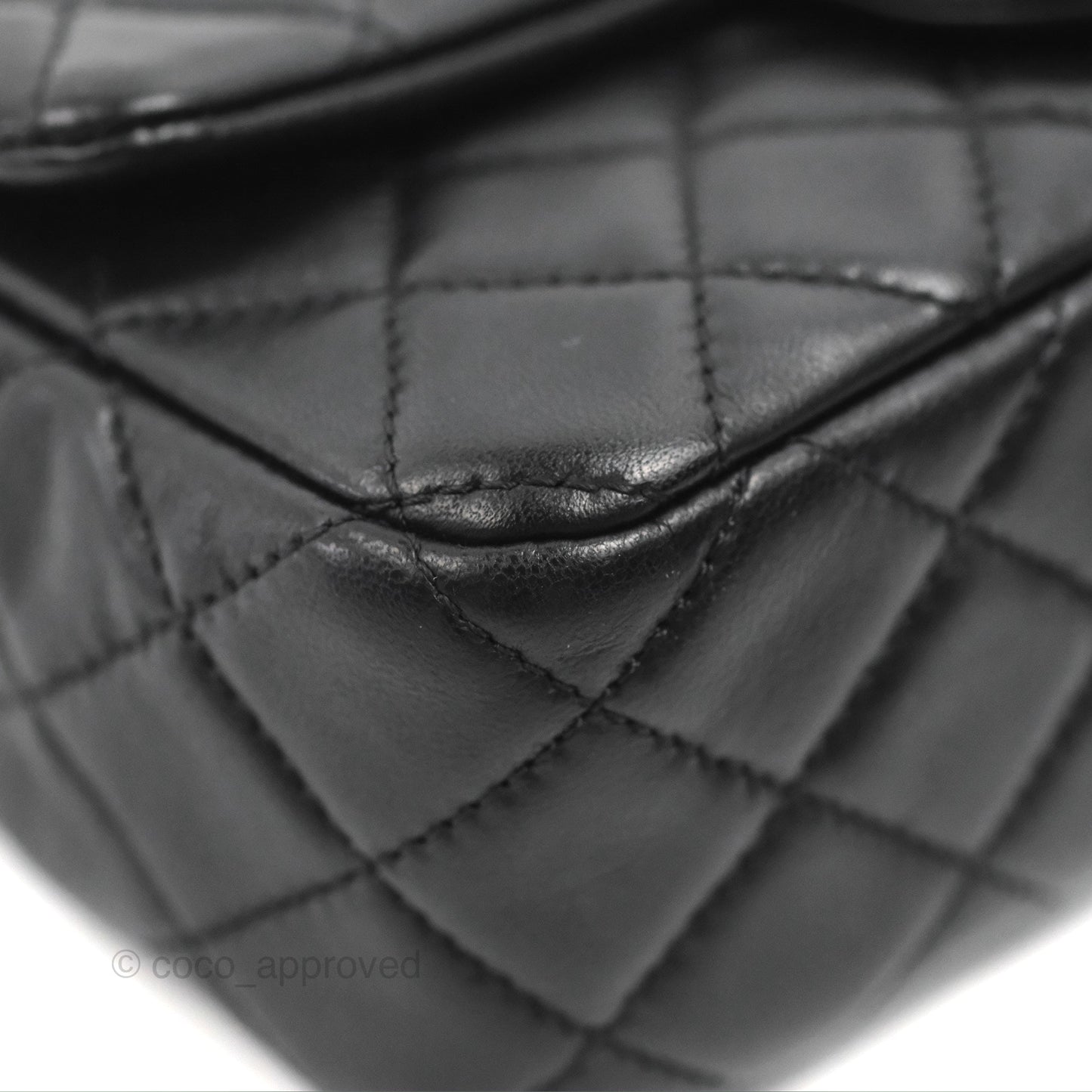 Chanel Mini Rectangular Pearl Crush Quilted Black Lambskin Gold Hardware