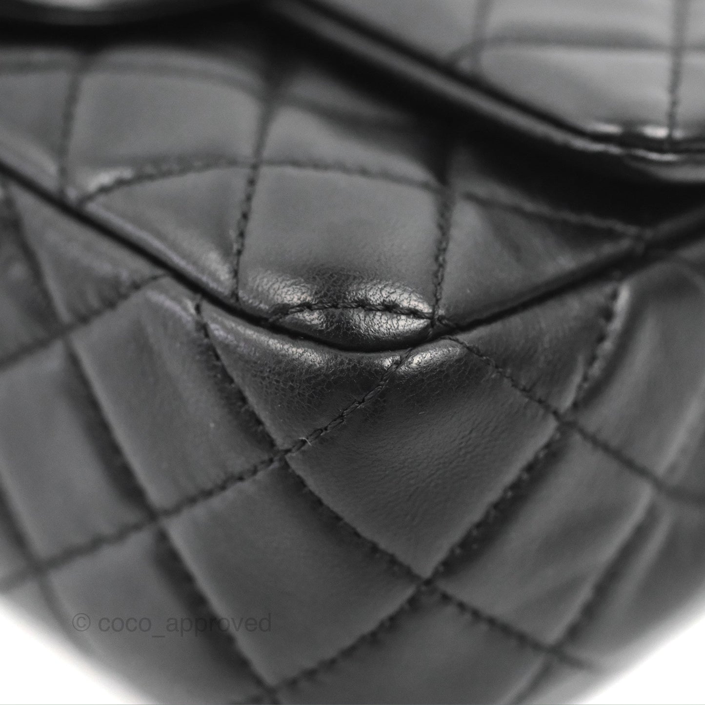 Chanel Mini Rectangular Pearl Crush Quilted Black Lambskin Gold Hardware