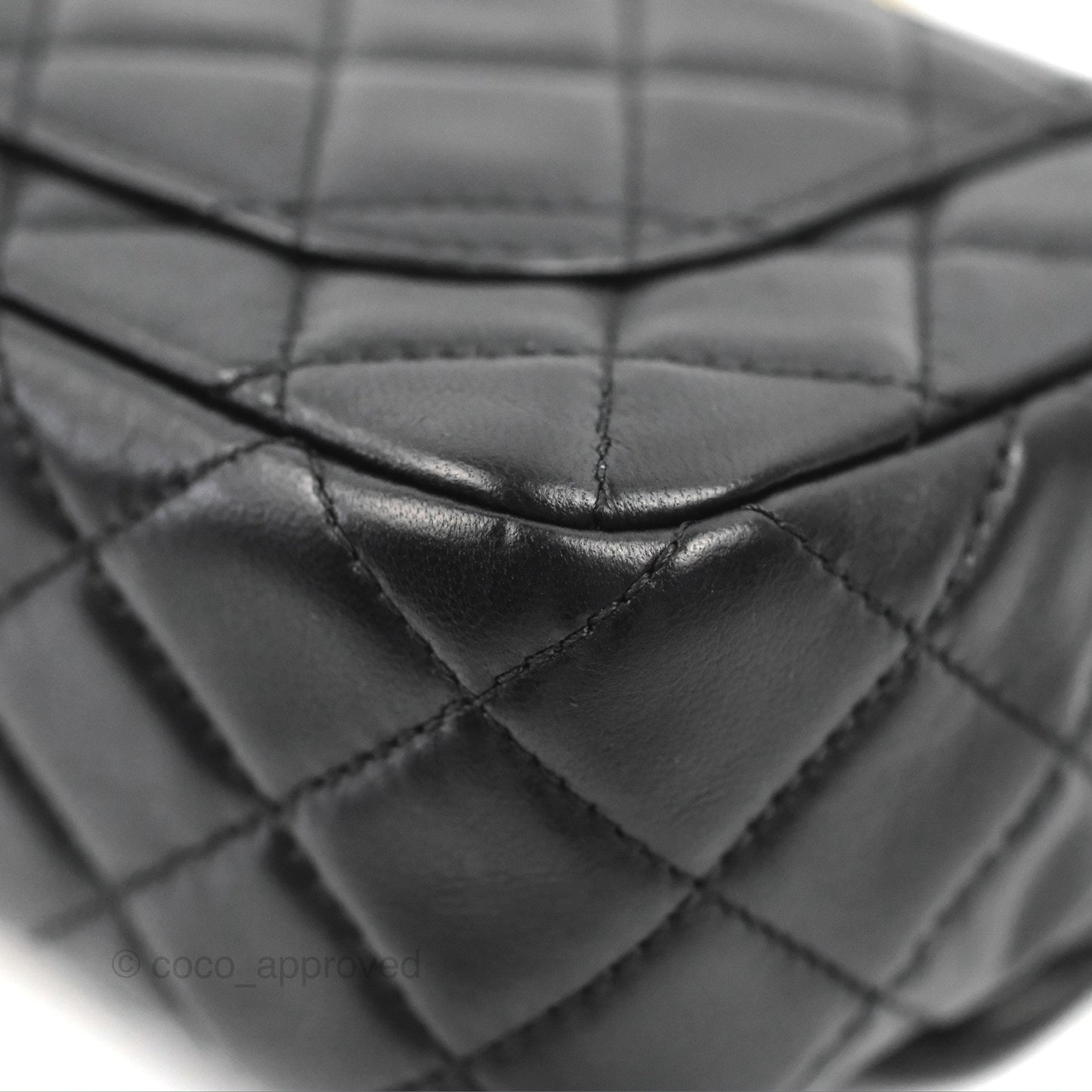 Chanel Mini Rectangular Pearl Crush Quilted Black Lambskin Gold Hardware