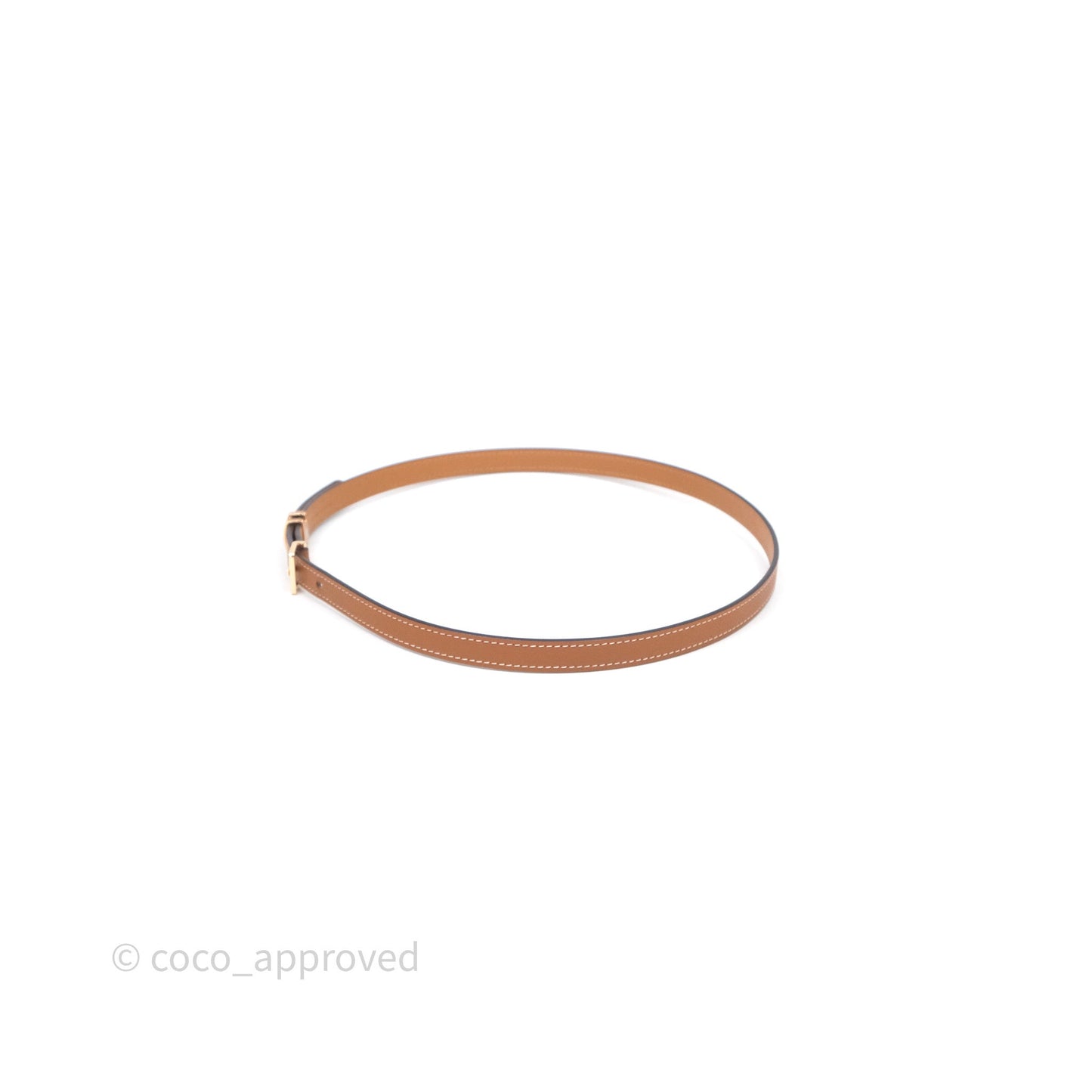 Hermes Pop H 15 Belt Gold Epsom Gold 37 Rose Gold Hardware Size 75